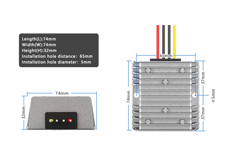 12V to 24V DC power booster 9-20V to 24V car power converter DC-DC regulator