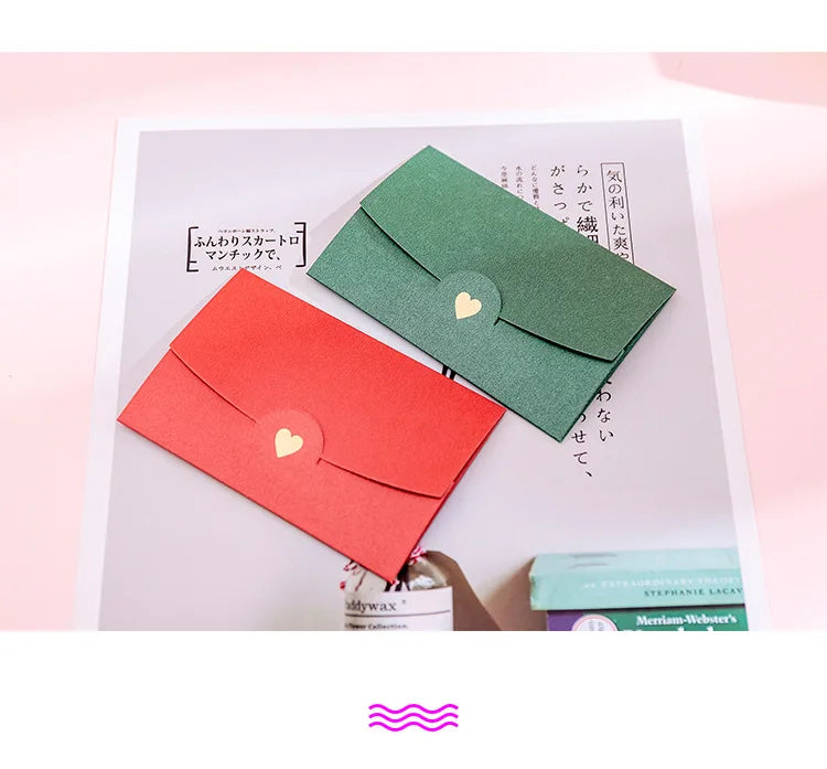 (10 Pieces/Lot) 10.5*7CM Color Retro Bronzing Mini Envelopes Iridescent Paper Love Letter Invitation Envelope