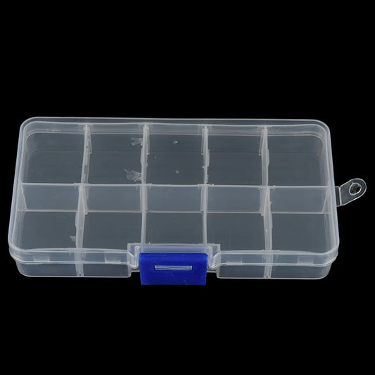 10 Grid Adjustable Organizer For Jewelry Compartments Plastic Transparent Jewel Bead Case Cover Box Storage Container