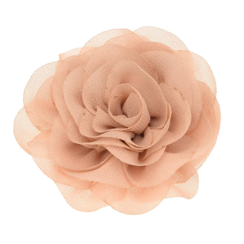 12PCS  Chiffon Ruffles Hair Flower 7cm Chiffon Flowers Hair Accessories Fashion Accessory Wedding decoration flower for Headband