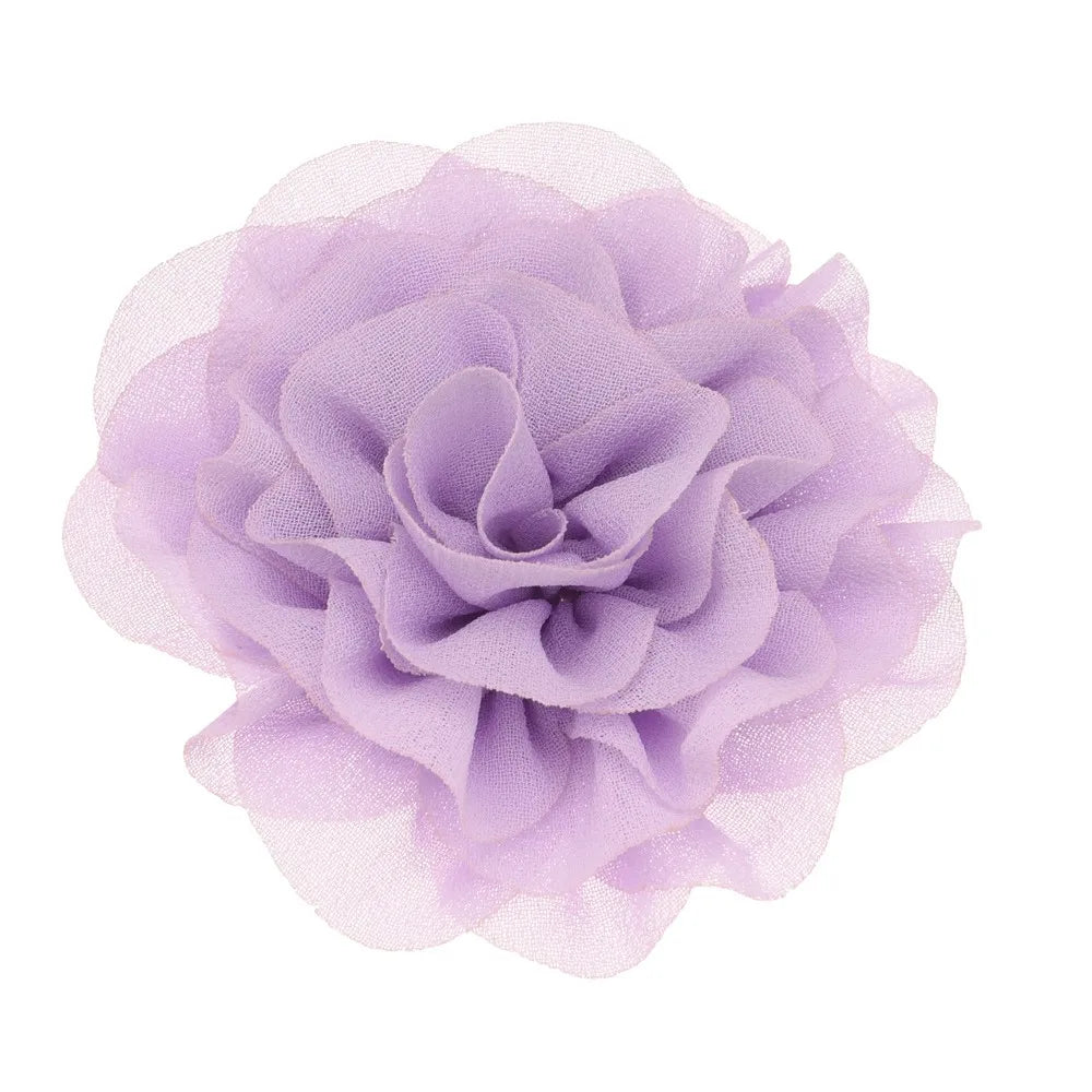 12PCS  Chiffon Ruffles Hair Flower 7cm Chiffon Flowers Hair Accessories Fashion Accessory Wedding decoration flower for Headband