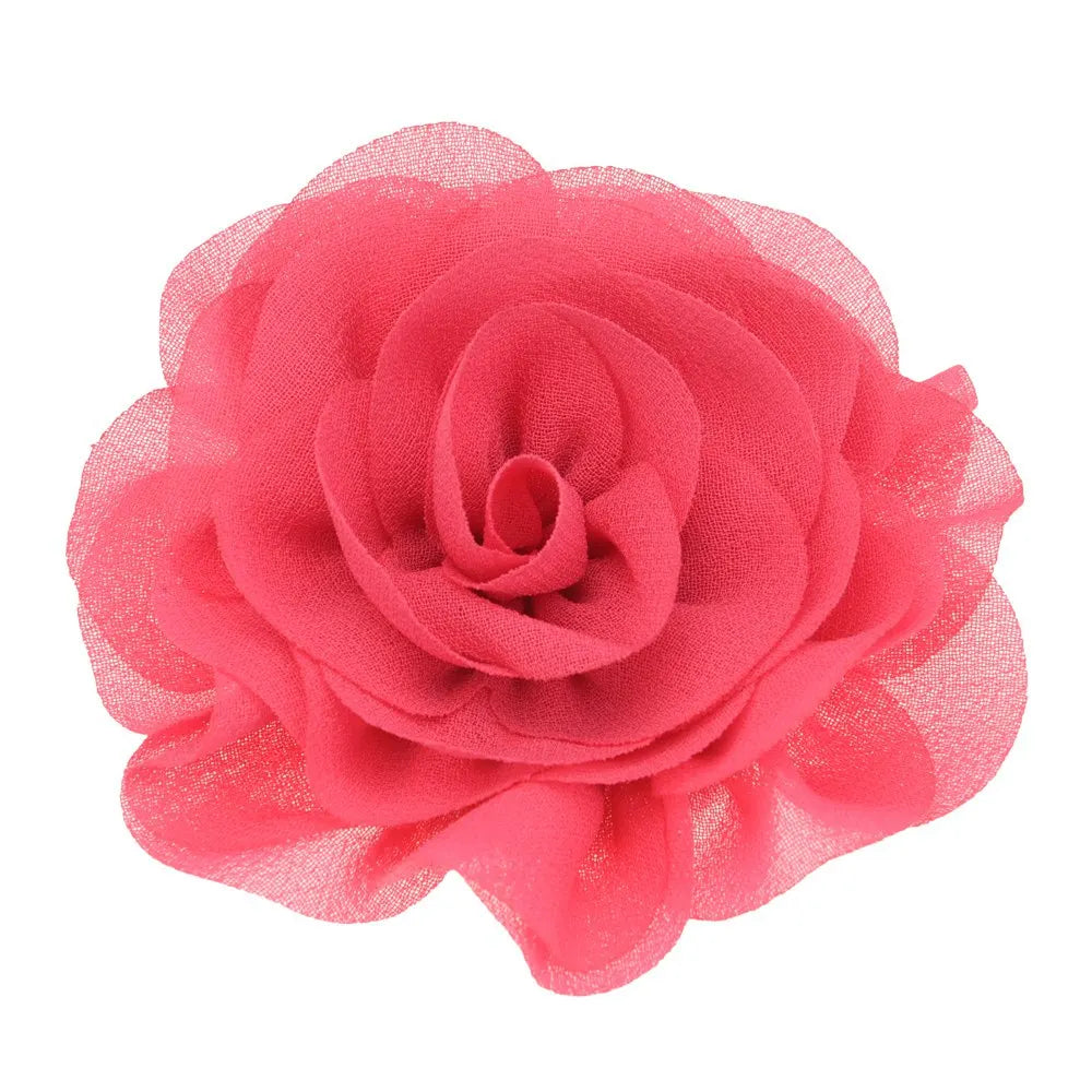 12PCS  Chiffon Ruffles Hair Flower 7cm Chiffon Flowers Hair Accessories Fashion Accessory Wedding decoration flower for Headband