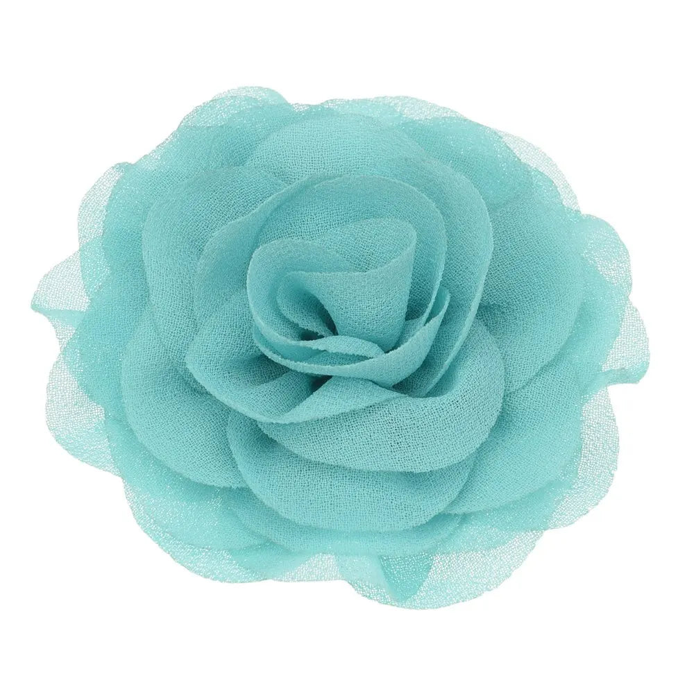 12PCS  Chiffon Ruffles Hair Flower 7cm Chiffon Flowers Hair Accessories Fashion Accessory Wedding decoration flower for Headband