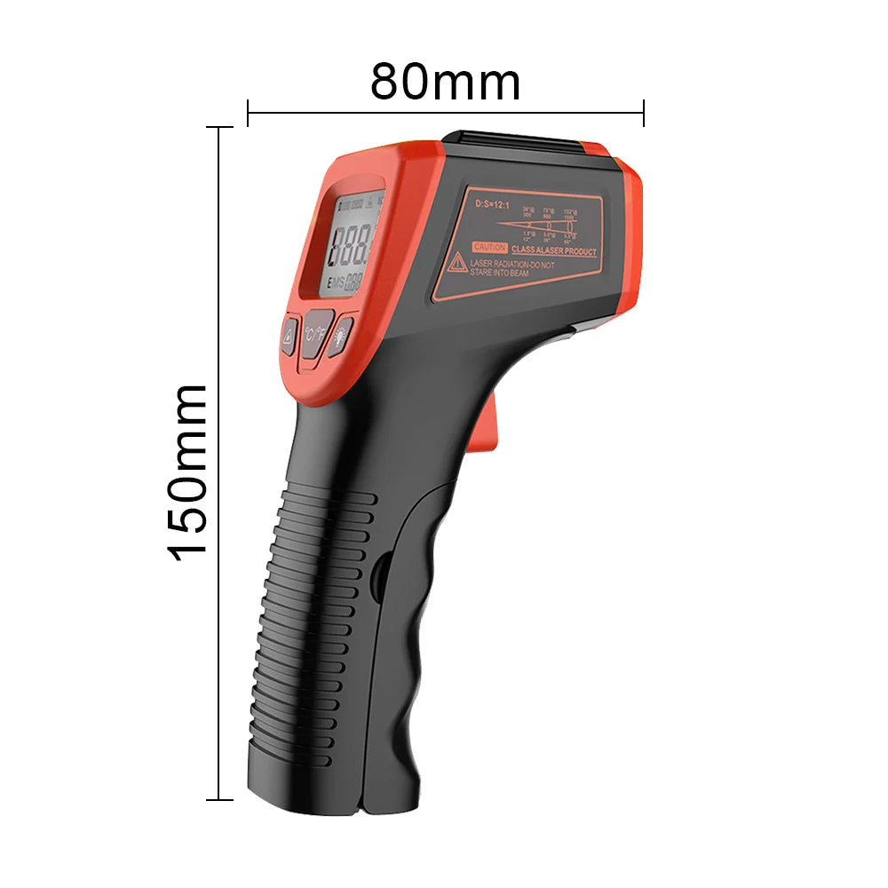 -50~600°C Digital LCD Industrial Electronic Thermometer NonContact Infrared Thermometer Laser Temperature Meter Gun Laser Point