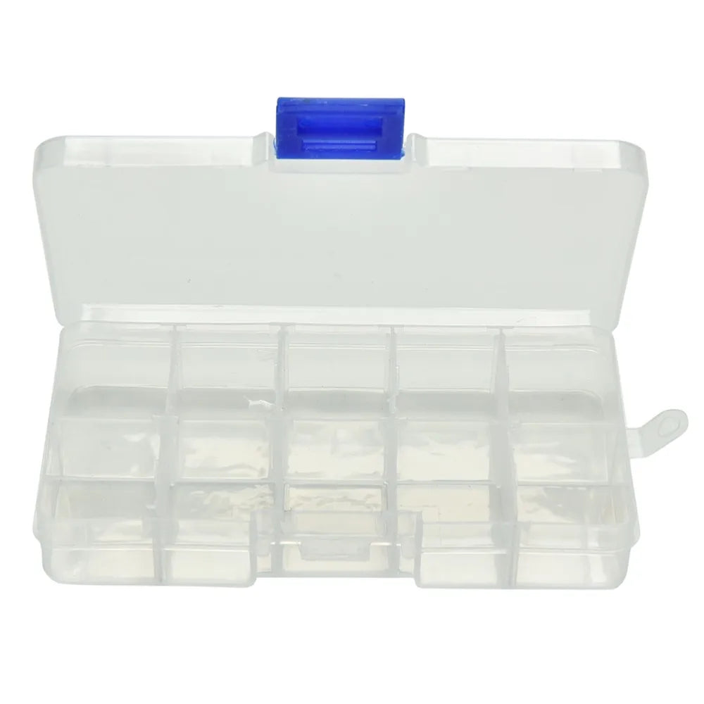 10 Grid Adjustable Organizer For Jewelry Compartments Plastic Transparent Jewel Bead Case Cover Box Storage Container