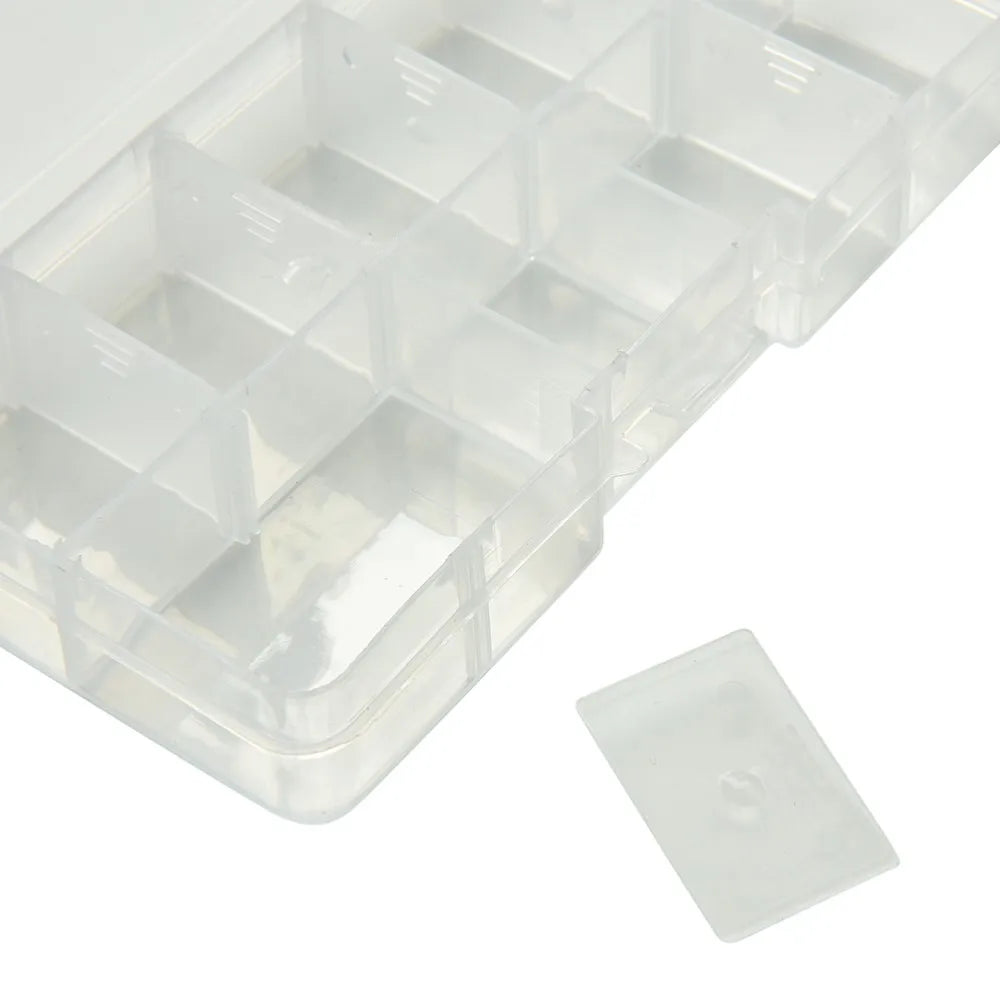 10 Grid Adjustable Organizer For Jewelry Compartments Plastic Transparent Jewel Bead Case Cover Box Storage Container