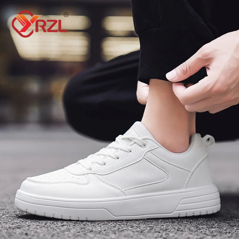 YRZL White Shoes Casual Shoes for Men Comfortable White Sneakers Lightweight Walking Women Shoes Tenis Masculino Plus Size 36-47