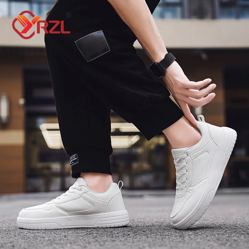 YRZL White Shoes Casual Shoes for Men Comfortable White Sneakers Lightweight Walking Women Shoes Tenis Masculino Plus Size 36-47