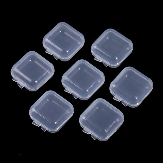 1/10/30PCS Square Round Plastic Transparent Box Small Items Sundries Organizer Case Jewelry Beads Container Storage Accessories