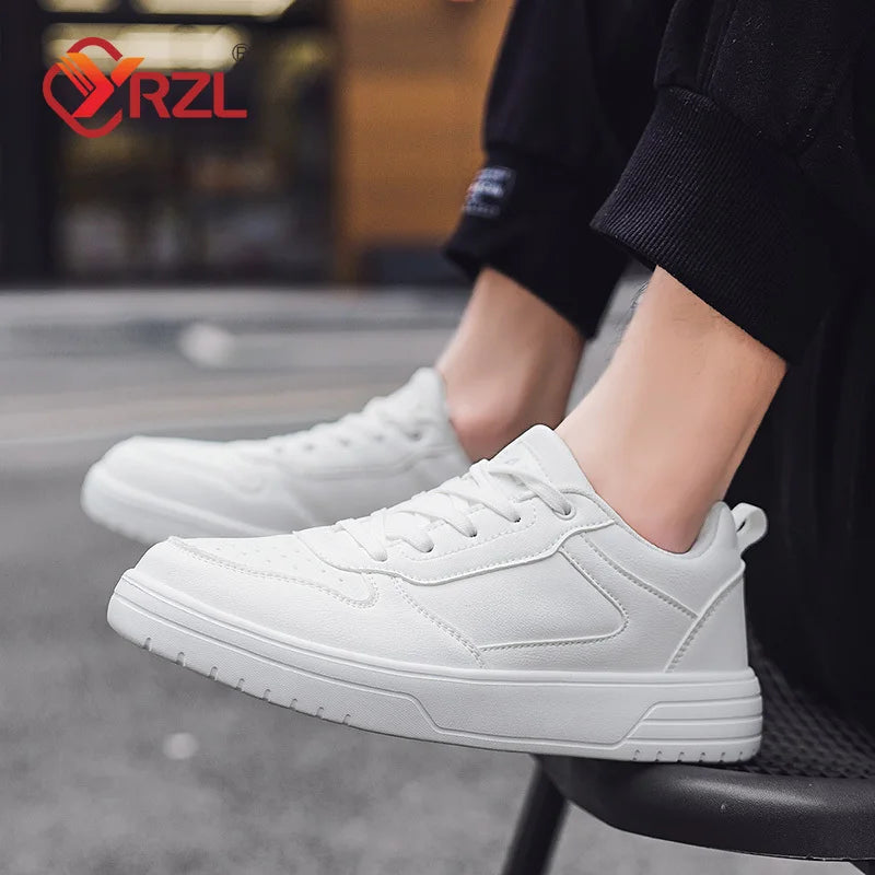 YRZL White Shoes Casual Shoes for Men Comfortable White Sneakers Lightweight Walking Women Shoes Tenis Masculino Plus Size 36-47