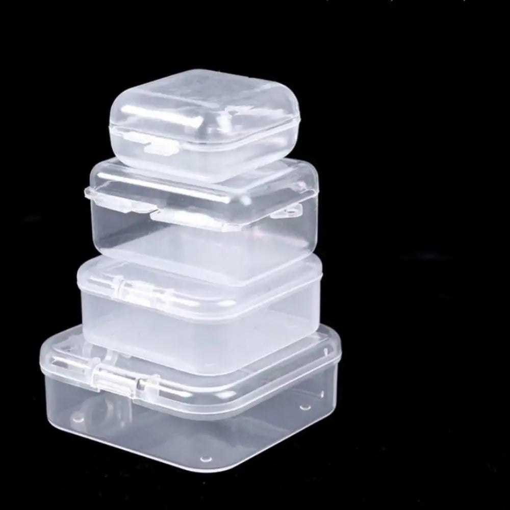 1/10/30PCS Square Round Plastic Transparent Box Small Items Sundries Organizer Case Jewelry Beads Container Storage Accessories