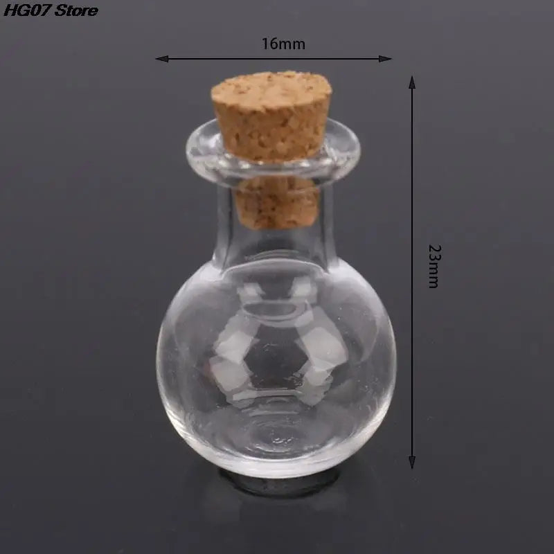 10 Pcs Glass Bottles Miniature Potion Bottle Mini Cork Glass Vials Wedding DIY Mini Drift Bottle Wishing Bottle Perfume Bottle