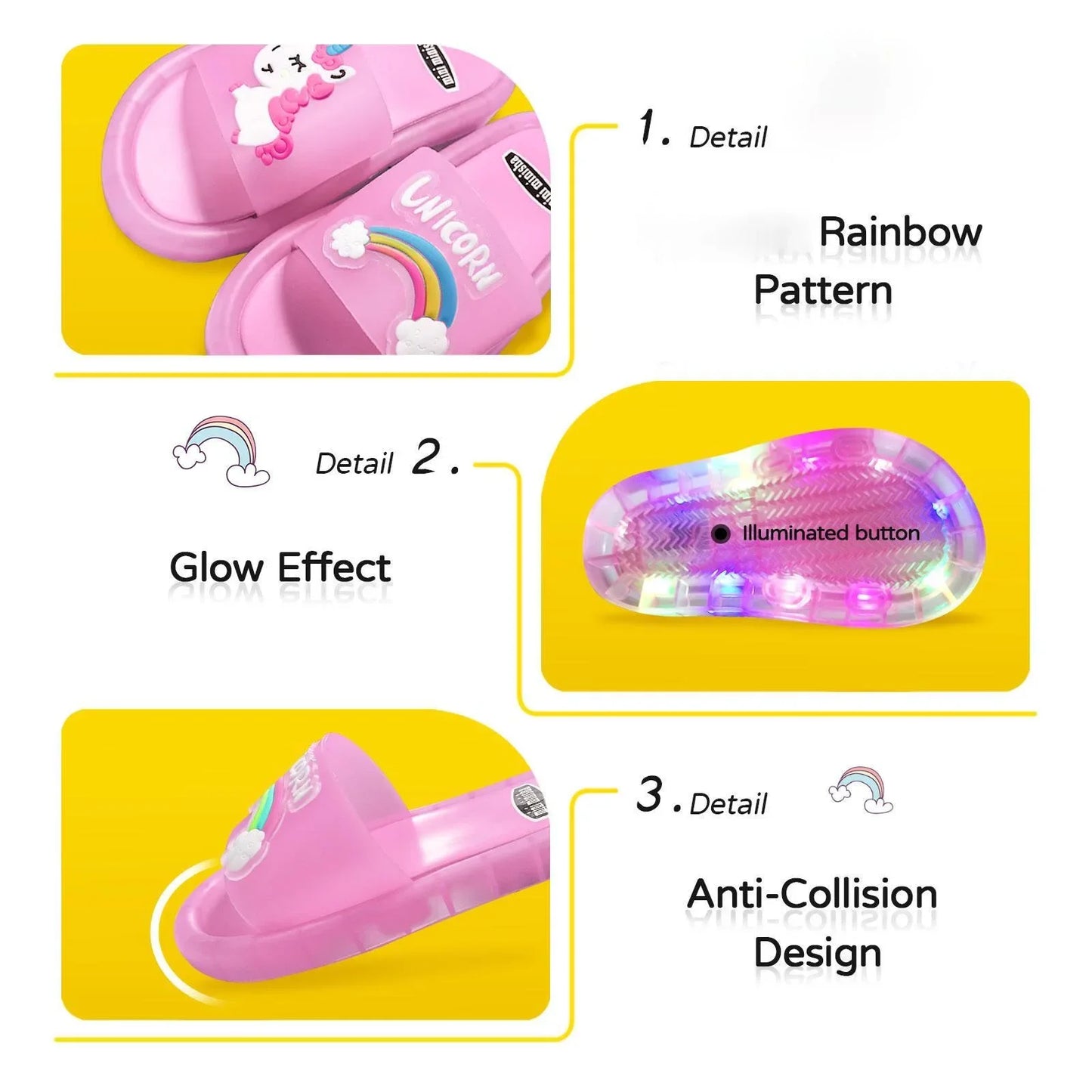 슬리퍼 Kids Shoe Fashion LED Luminescent Children's Slippers Summer New Cartoon Crystal Shoes Girls/boys Sandals Flip Flops