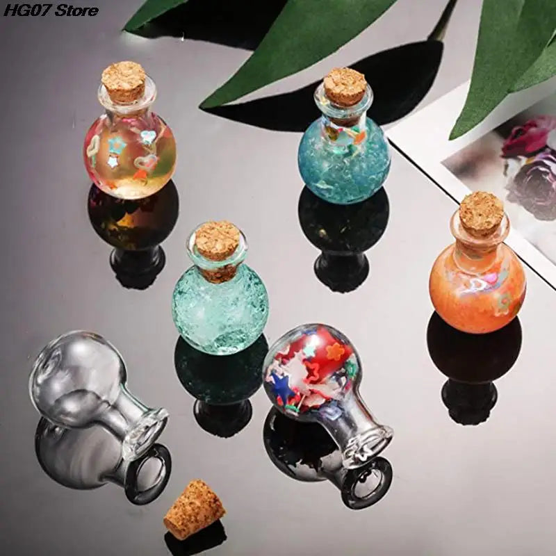 10 Pcs Glass Bottles Miniature Potion Bottle Mini Cork Glass Vials Wedding DIY Mini Drift Bottle Wishing Bottle Perfume Bottle