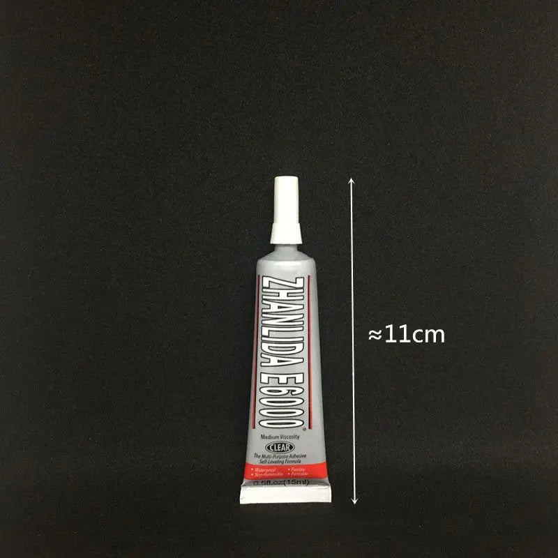 10p 25ml Industrial ZHANLIDAE6000 Strong Adhesive for DIY Diamond Canvas Metal Fabric Crystal Glass Transparent Natural Curing