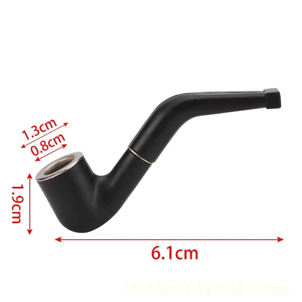 120mm Black Wood Curved Vintage Household Merchandises Smoking Accessories Cigar Cigarette Pipes Tobacco Pipe