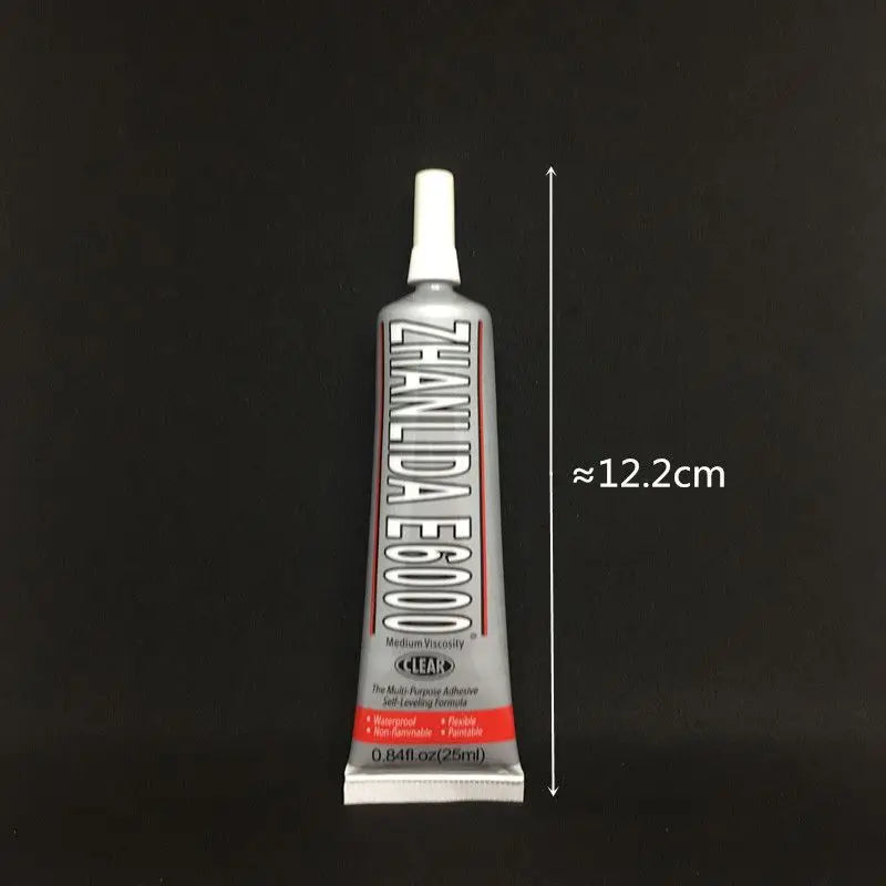 10p 25ml Industrial ZHANLIDAE6000 Strong Adhesive for DIY Diamond Canvas Metal Fabric Crystal Glass Transparent Natural Curing