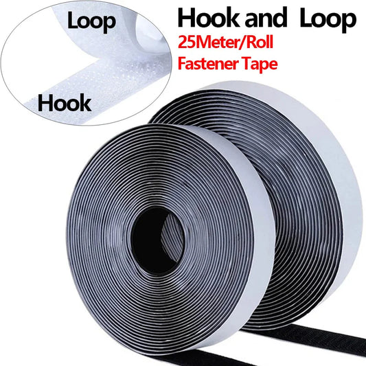 1/2/3/5Meters/Lot Self Adhesive Hook and Loop Fastener Tape Velcroing Strips Sticker Scratch Adhesif with Glue for DIY20-50mm