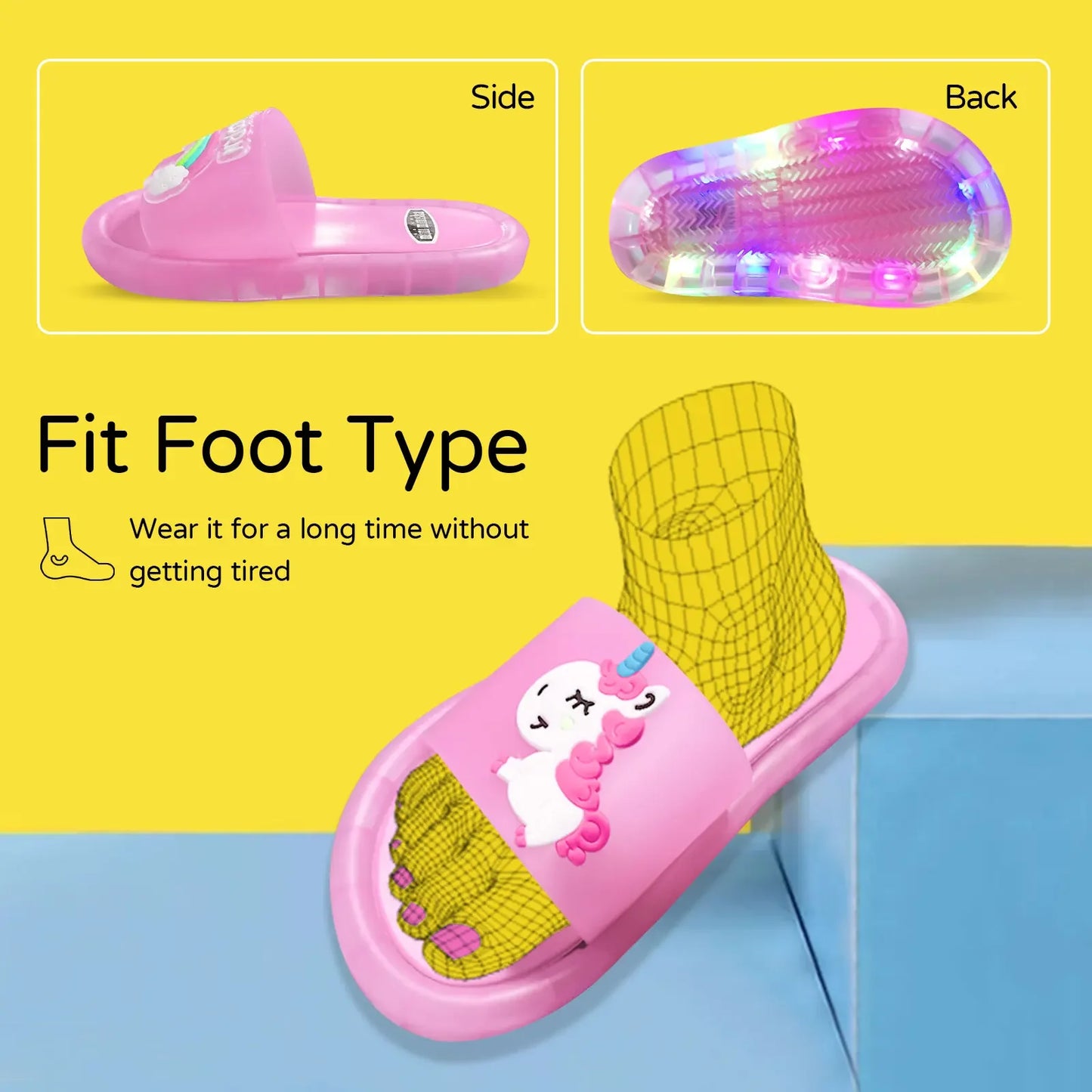 슬리퍼 Kids Shoe Fashion LED Luminescent Children's Slippers Summer New Cartoon Crystal Shoes Girls/boys Sandals Flip Flops