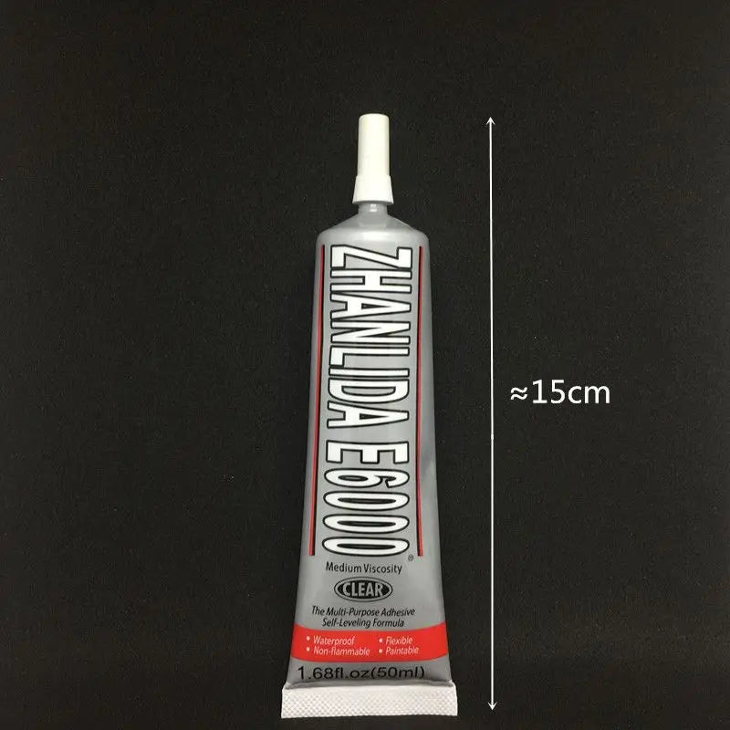 10p 25ml Industrial ZHANLIDAE6000 Strong Adhesive for DIY Diamond Canvas Metal Fabric Crystal Glass Transparent Natural Curing